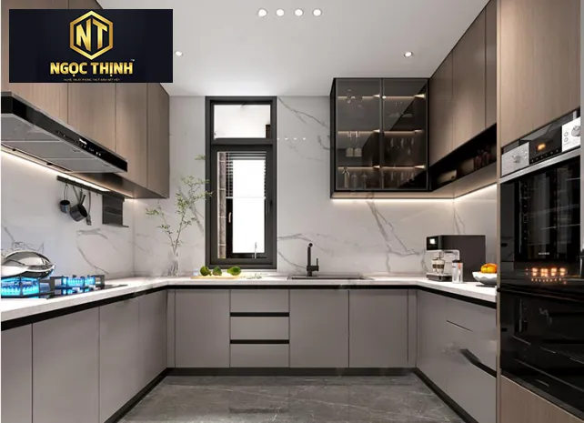 Xưởng Nội Thất Ngọc Thịnh - Tủ bếp gỗ công nghiệp MDF An Cường cao cấp